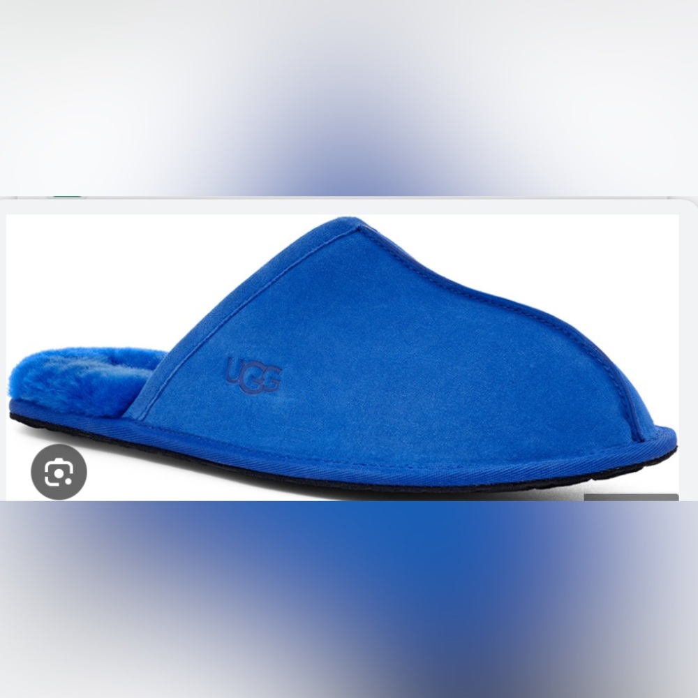UGG NEW Scuff Vibrant Blue Suede Slippers 11